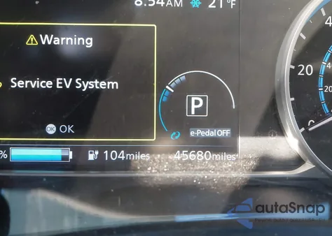 2021 Nissan Leaf Sv 40 Kwh из США, поврежденный, VIN 1N4AZ1CV2MC556196